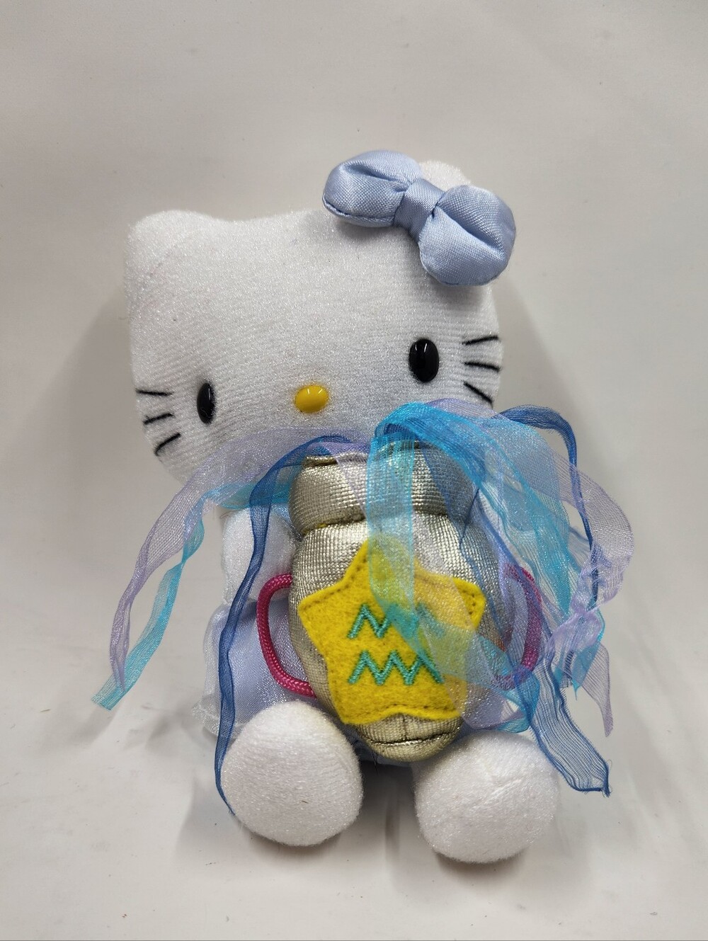 Hello Kitty Aquarius Zodiac Sign Plush Mascot 2000 Sanrio Smiles Rare Y2k
